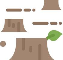 daño deforestación destrucción medio ambiente color plano icono vector icono banner plantilla