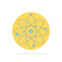 átomo molécula nuclear química ciencia color plano icono vector