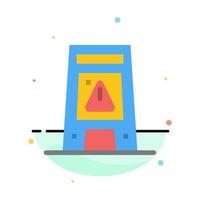 Floor Signal Signaling Warning Wet Abstract Flat Color Icon Template vector