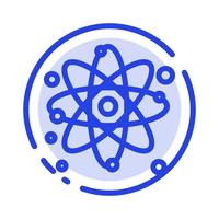 Atom Particle Molecule Physics Blue Dotted Line Line Icon vector