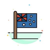 Australia Country Flag Nation Abstract Flat Color Icon Template vector