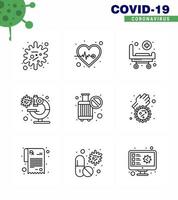 25 Coronavirus Emergency Iconset Blue Design such as cancel virus strature microscope bacteria viral coronavirus 2019nov disease Vector Design Elements