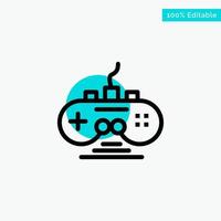 Controller Game Game Controller Gamepad turquoise highlight circle point Vector icon