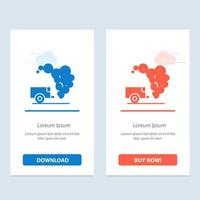 Dump Environment Garbage Pollution  Blue and Red Download and Buy Now web Widget Card Template vector