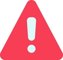 Alert Danger Warning Sign  Flat Color Icon Vector icon banner Template