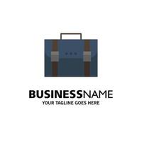 Briefcase Business Case Documents Marketing Portfolio Suitcase Business Logo Template Flat Color vector