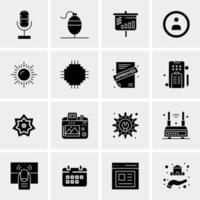 16 iconos universales de negocios vector ilustración de icono creativo para usar en proyectos relacionados con la web y dispositivos móviles