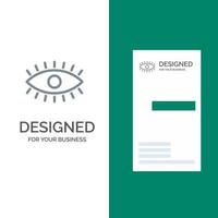 Eye Eyes Watch Design Grey Logo Design and Business Card Template vector
