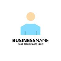 Avatar Male People Profile Business Logo Template Flat Color vector