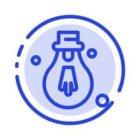 Bulb Light Motivation Blue Dotted Line Line Icon vector