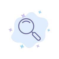 General Magnifier Magnify Search Blue Icon on Abstract Cloud Background vector