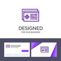 Creative Business Card and Logo template Setting Controller Target Object Vector Illustration