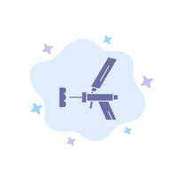 Foam gun Building Construction Foam Repair Tool Gun Blue Icon on Abstract Cloud Background vector