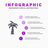 Palm Tree Brazil Infographics Presentation Template 5 Steps Presentation vector