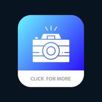 Camera Image Photo Photography Mobile App Button Android and IOS Glyph Version vector