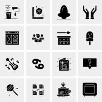 16 iconos universales de negocios vector ilustración de icono creativo para usar en proyectos relacionados con la web y dispositivos móviles