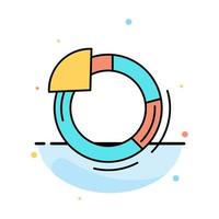 Graph Circle Pie Chart Abstract Flat Color Icon Template vector