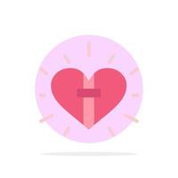 Love Heart Celebration Christian Easter Abstract Circle Background Flat color Icon vector