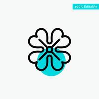 Anemone Anemone Flower Flower Spring Flower turquoise highlight circle point Vector icon