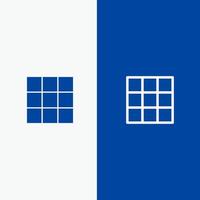 Menu Ui Basic Line and Glyph Solid icon Blue banner Line and Glyph Solid icon Blue banner vector