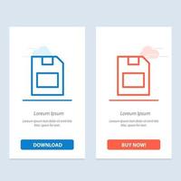 Card Memory Card Storage Data  Blue and Red Download and Buy Now web Widget Card Template vector