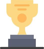 Job Worker Award Cup  Flat Color Icon Vector icon banner Template