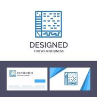 Creative Business Card and Logo template Ableton Application Audio Computer Draw Vector Illustration