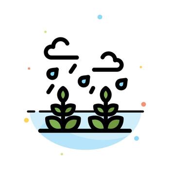 Environment Growth Leaf Life Abstract Flat Color Icon Template vector