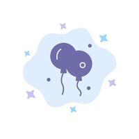 Balloon Easter Nature Blue Icon on Abstract Cloud Background vector