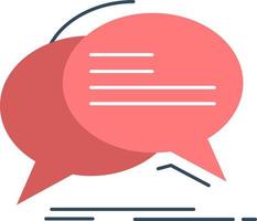 Bubble chat communication speech talk Flat Color Icon Vector