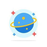 Planet Saturn Space Abstract Circle Background Flat color Icon vector