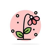 Flora Floral Flower Nature Spring Abstract Circle Background Flat color Icon vector