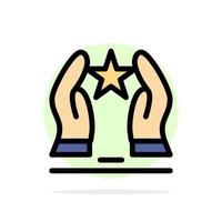 Built Care Motivate Motivation Star Abstract Circle Background Flat color Icon vector