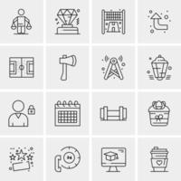 16 Business Universal Icons Vector Creative Icon Illustration to use in web and Mobile Related project