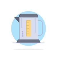 caldera máquina de café hotel círculo abstracto fondo color plano icono vector