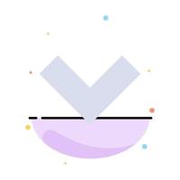 Arrow Down Back Abstract Flat Color Icon Template vector