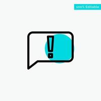 Chat Error Basic Ui turquoise highlight circle point Vector icon