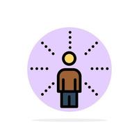 Awareness Feel Human Perception Sense Abstract Circle Background Flat color Icon vector