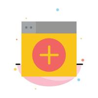 Add Window New Graphics App Abstract Flat Color Icon Template vector