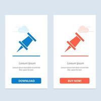 Marker Pin  Blue and Red Download and Buy Now web Widget Card Template vector