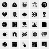 25 iconos de negocios universales vector ilustración de icono creativo para usar en proyectos relacionados con la web y dispositivos móviles