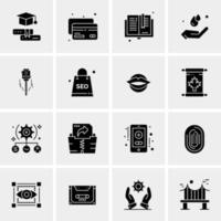 16 Business Universal Icons Vector Creative Icon Illustration to use in web and Mobile Related project