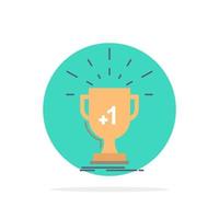 award trophy win prize first Flat Color Icon Vector