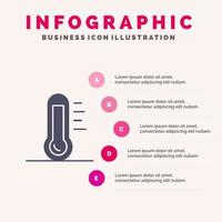 Eco Ecology Energy Environment Green Solid Icon Infographics 5 Steps Presentation Background vector