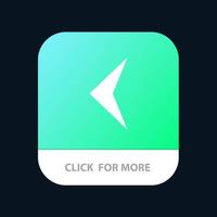 Arrow Back Sign Mobile App Button Android and IOS Glyph Version vector