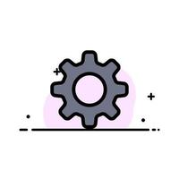 Cog Setting Gear  Business Flat Line Filled Icon Vector Banner Template