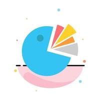 Pie Chart Presentation Diagram Abstract Flat Color Icon Template vector