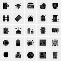 25 iconos de negocios universales vector ilustración de icono creativo para usar en proyectos relacionados con la web y dispositivos móviles