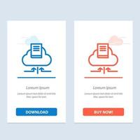 Cloud Arrow Book Notebook  Blue and Red Download and Buy Now web Widget Card Template vector