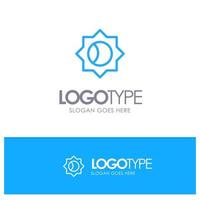 Basic Setting Ui Blue outLine Logo with place for tagline vector